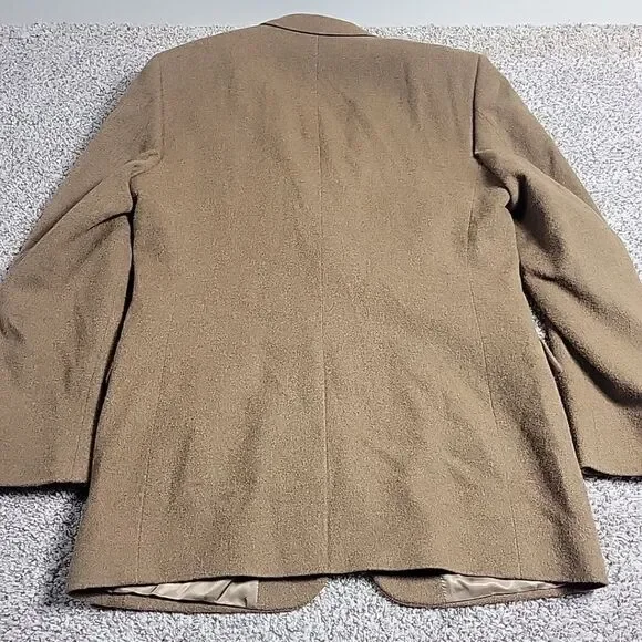 Jos. A. Bank Camel Hair Blazer Mens 41LG Brown Lined Button Jacket Sport Coat. - Picture 5 of 8